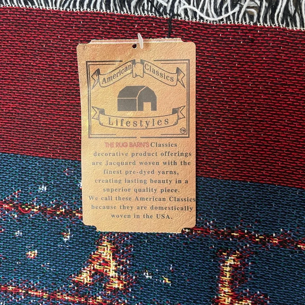 Santana Supernatural River of Colors Woven Throw Blanket The Rug Brand Vintage